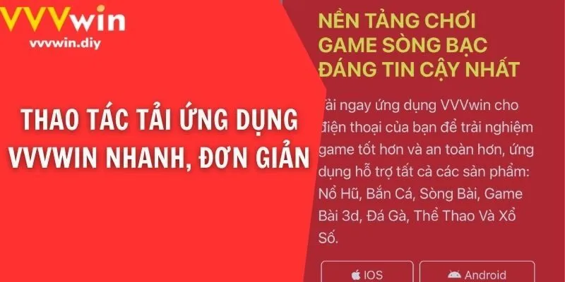 Thao tác tải ứng dụng VVVwin nhanh, đơn giản